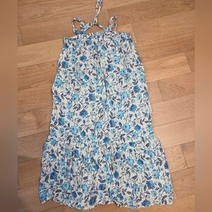 OLD NAVY | Blue Floral Tie-Strap Summer Dress